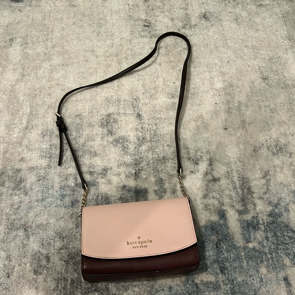 Pink And Burgundy Kate Spade Purse/Crossbody